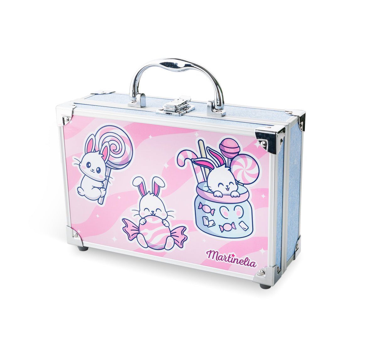 Martinelia Yummy Beauty Case: Valigetta Trucco Per Bambine Con 26 Pezzi, Glitter E Tema Dolcetti