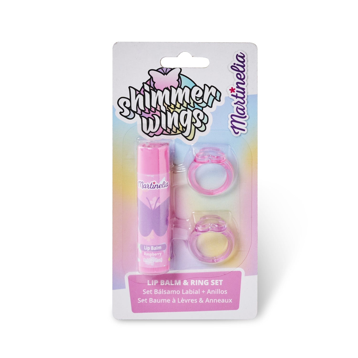 MARTINELIA SHIMMER WINGS LIP BALM& RING SET